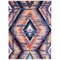 Chaudhary Living 8' x 10' Geometric Area Throw Rug - Navy Blue and Pink
